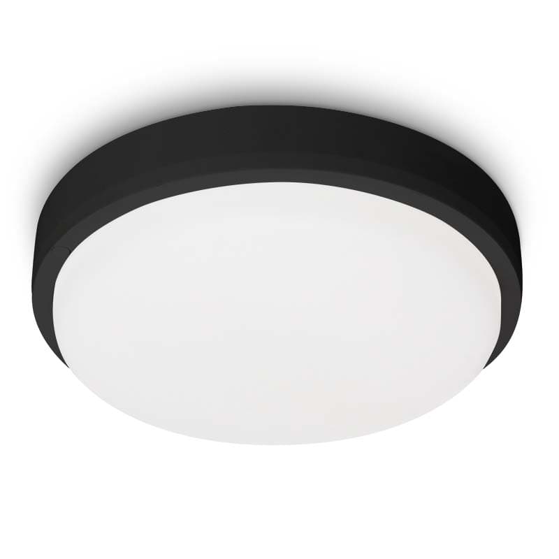 TERRA, PLAFÓN LED SUPERFICIE REDONDO NEGRO 2700K